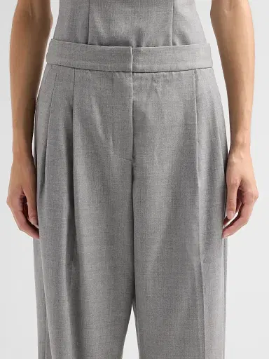 Ronny Kobo Women's Hayes Pleated Pants - Light Grey | Thumbnail 5