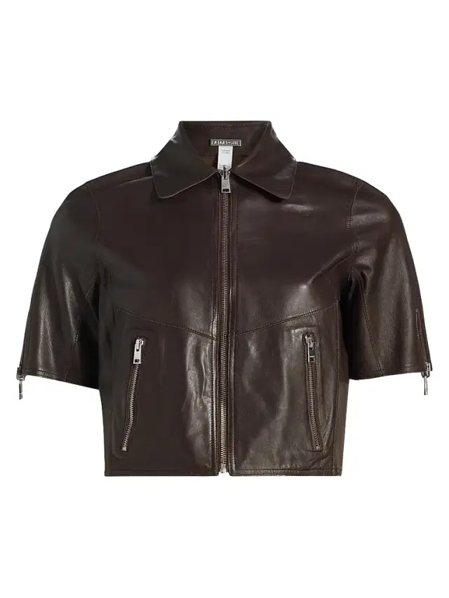 LAMARQUE Women's Sevana Leather Reversible Jacket - Dark Brown