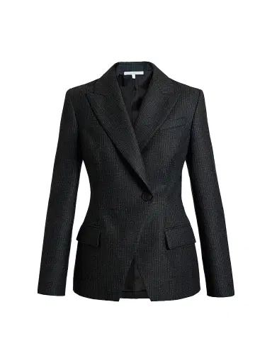 Santorelli Women's Malli Metallic Check Virgin Wool Blazer | Thumbnail 1