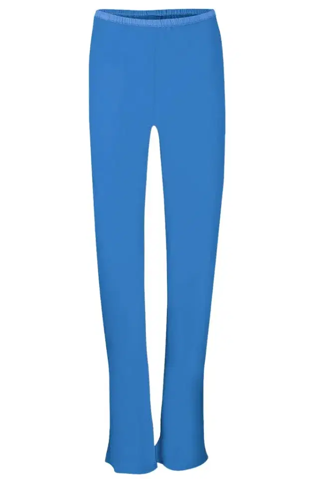 PETER COHEN Bias Wide Leg Silk Pant - Medium Blue
