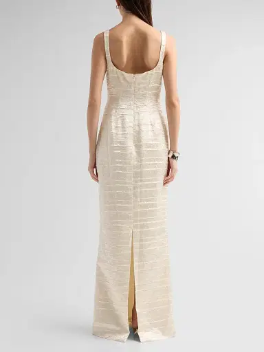 Simkhai Women's Martina Embellished Column Gown - Porcelain | Thumbnail 3 Simkhai Women's Martina Embellished Column Gown - Porcelain | Thumbnail 3