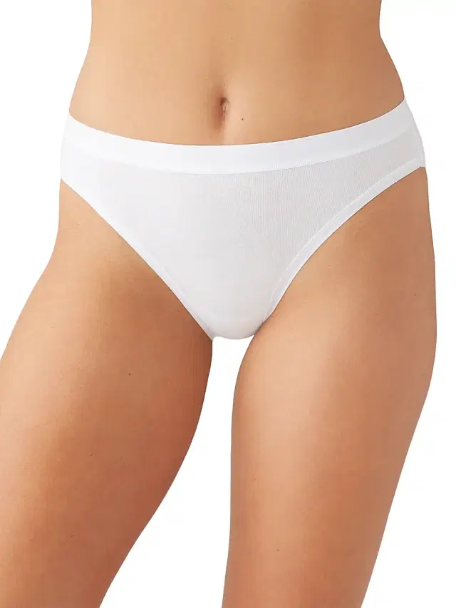 Wacoal Women's Understated Cotton Bikini Briefs - White - Size 22