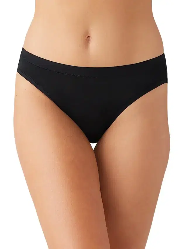 Wacoal Women's Understated Cotton Bikini Briefs - Black - Size 22