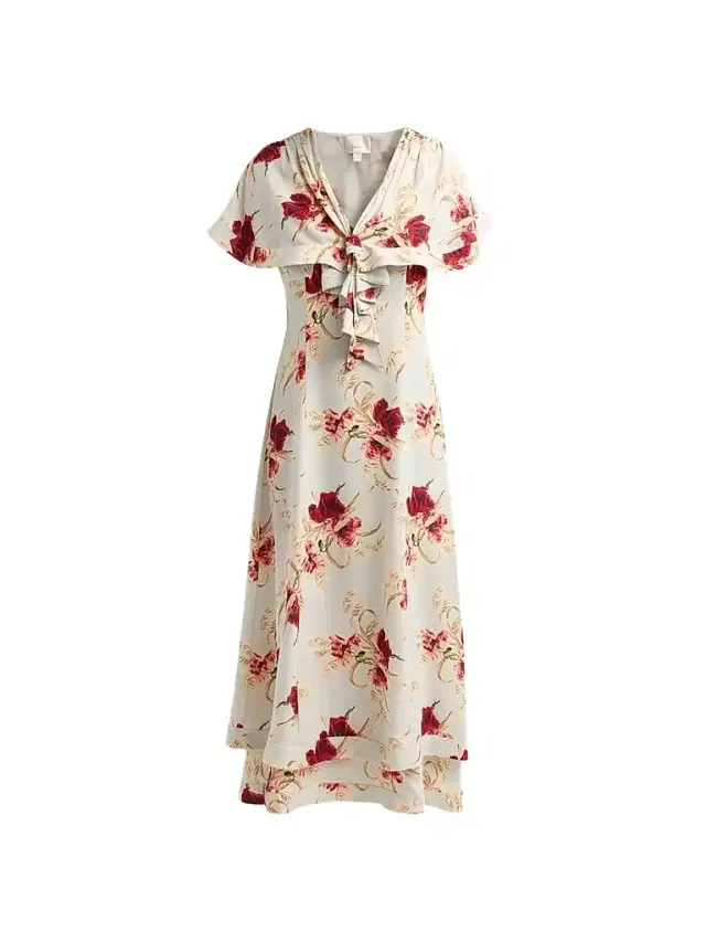Cinq à Sept Women's Wilted Poppy Antonetta Dress - Powder Blue Multi