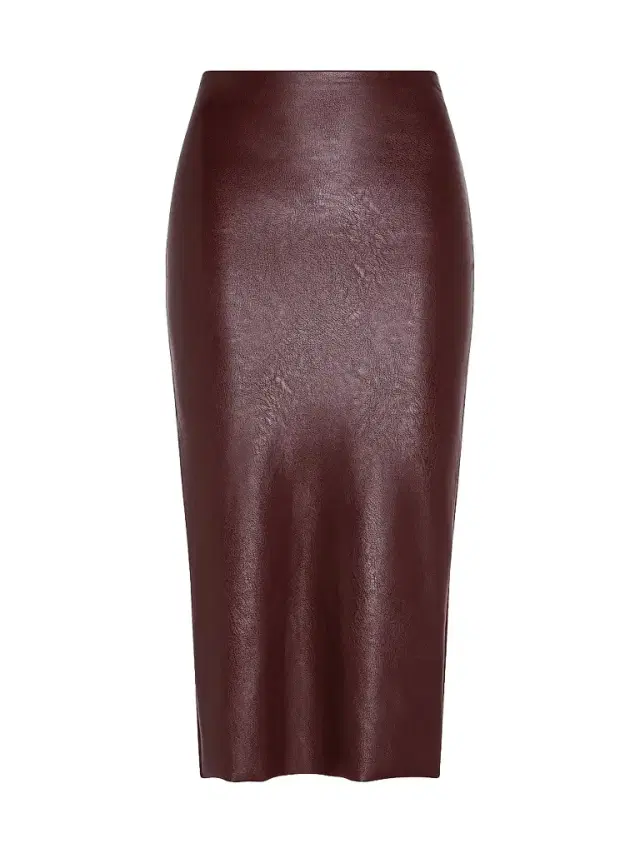 Commando Women's Faux-Leather Pencil Skirt - Oxblood