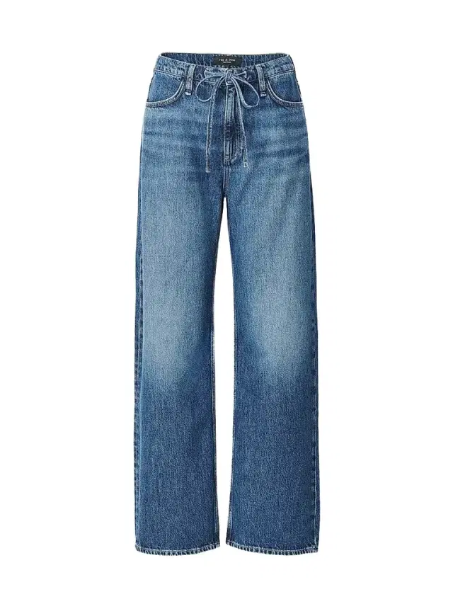 rag & bone Women's Phoebe Drawstring Wide Leg Jeans
