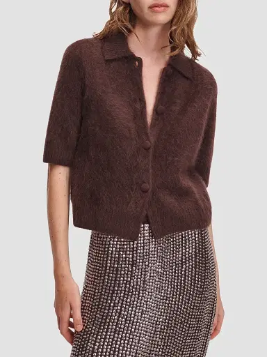 rag & bone Women's Jada Cashmere Cardigan - Dark Brown | Thumbnail 4 rag & bone Women's Jada Cashmere Cardigan - Dark Brown | Thumbnail 4
