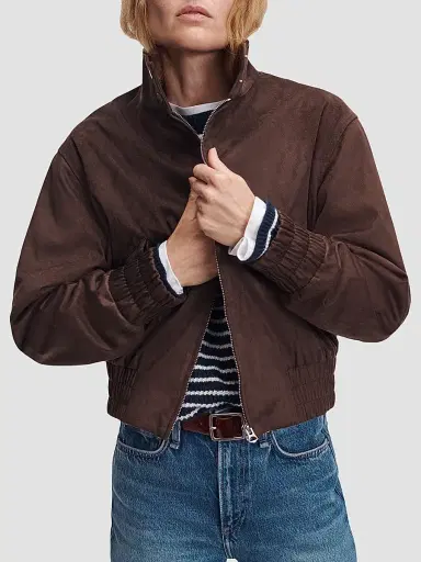 rag & bone Women's Eliza Faux-Suede Bomber Jacket - Dark Brown | Thumbnail 4 rag & bone Women's Eliza Faux-Suede Bomber Jacket - Dark Brown | Thumbnail 4