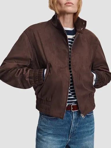 rag & bone Women's Eliza Faux-Suede Bomber Jacket - Dark Brown | Thumbnail 5 rag & bone Women's Eliza Faux-Suede Bomber Jacket - Dark Brown | Thumbnail 5