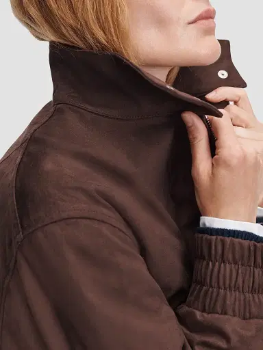 rag & bone Women's Eliza Faux-Suede Bomber Jacket - Dark Brown | Thumbnail 6 rag & bone Women's Eliza Faux-Suede Bomber Jacket - Dark Brown | Thumbnail 6