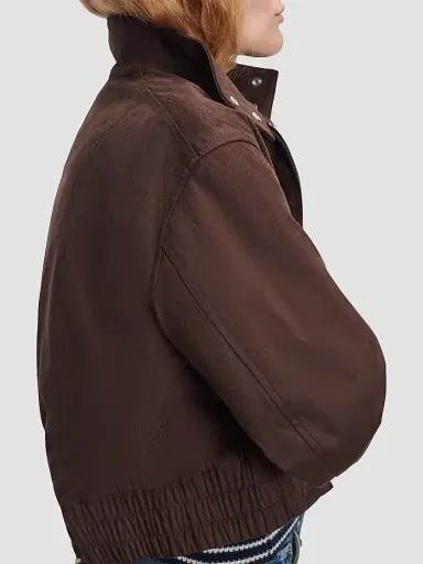 rag & bone Women's Eliza Faux-Suede Bomber Jacket - Dark Brown | Thumbnail 7 rag & bone Women's Eliza Faux-Suede Bomber Jacket - Dark Brown | Thumbnail 7