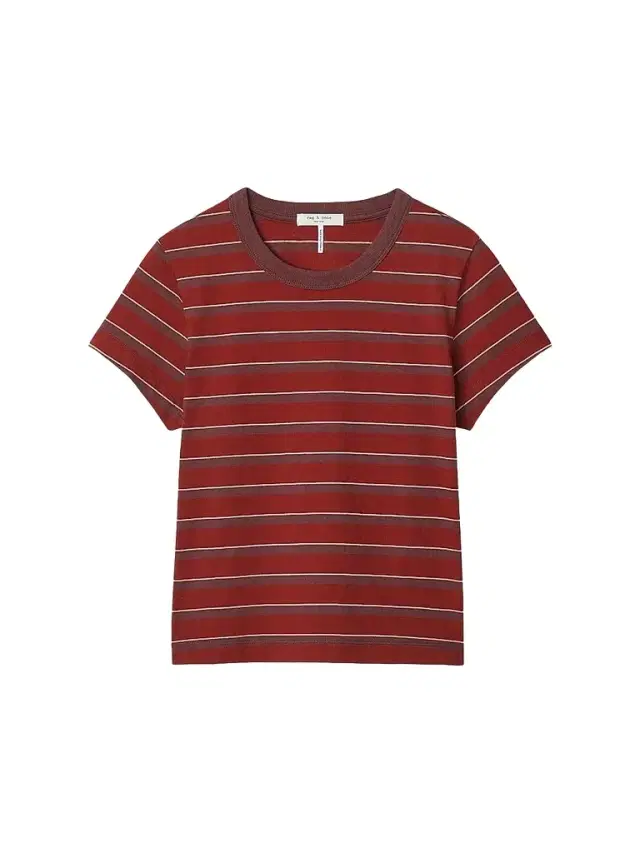 rag & bone Women's Kelly Perfect Striped T-Shirt - Pomegranate Multi
