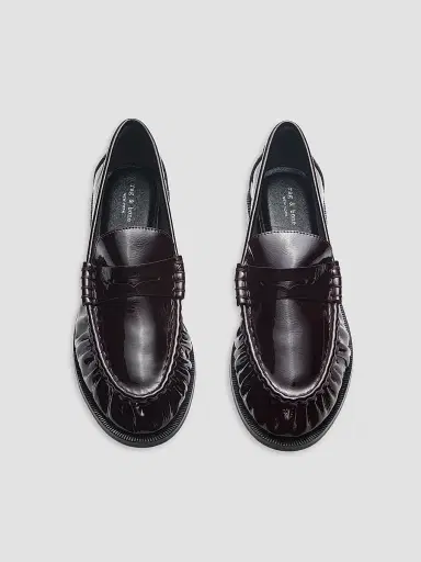 rag & bone Women's Lexi Leather Penny Loafers - Morello Patent | Thumbnail 4 rag & bone Women's Lexi Leather Penny Loafers - Morello Patent | Thumbnail 4