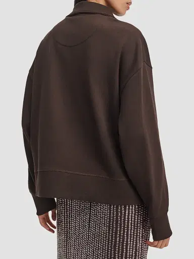 rag & bone Women's The Everyday Terry Half-Zip Sweatshirt - Espresso | Thumbnail 3 rag & bone Women's The Everyday Terry Half-Zip Sweatshirt - Espresso | Thumbnail 3