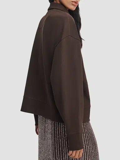 rag & bone Women's The Everyday Terry Half-Zip Sweatshirt - Espresso | Thumbnail 6 rag & bone Women's The Everyday Terry Half-Zip Sweatshirt - Espresso | Thumbnail 6