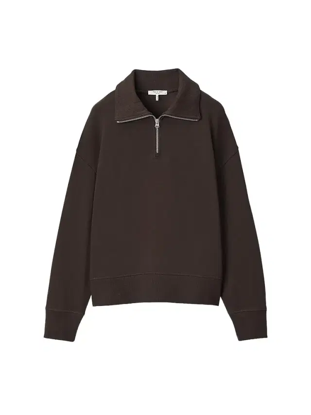 rag & bone Women's The Everyday Terry Half-Zip Sweatshirt - Espresso