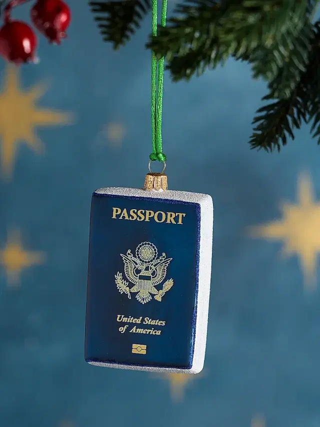 Exclusively Ours Passport Glass Ornament