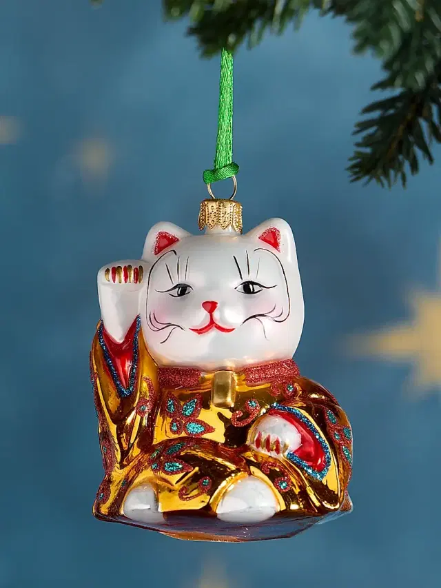 Exclusively Ours Sir Manekineko Glass Ornament