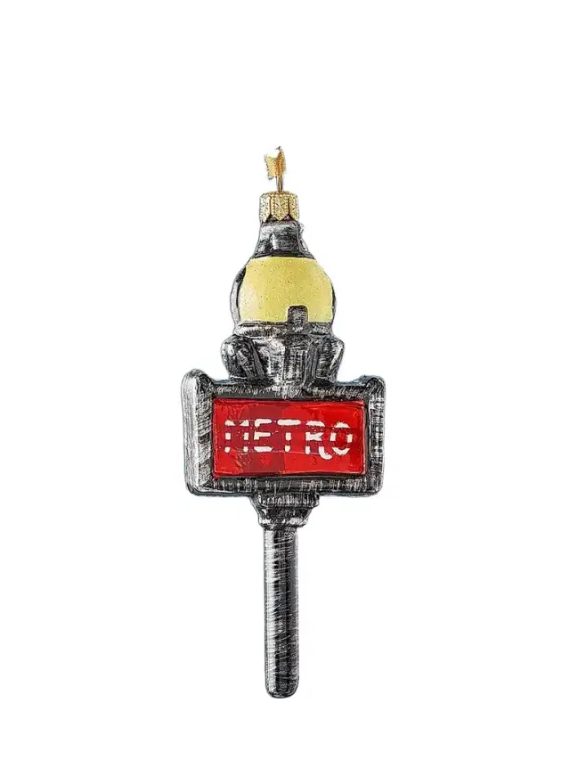 Exclusively Ours Metro Sign Glass Ornament