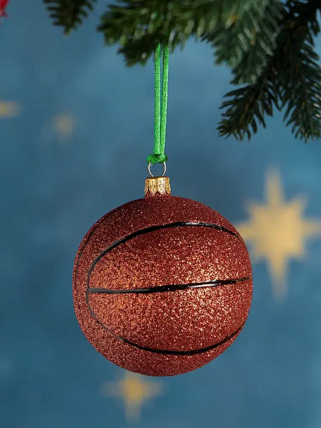 Exclusively Ours Basketball Glass Ornament