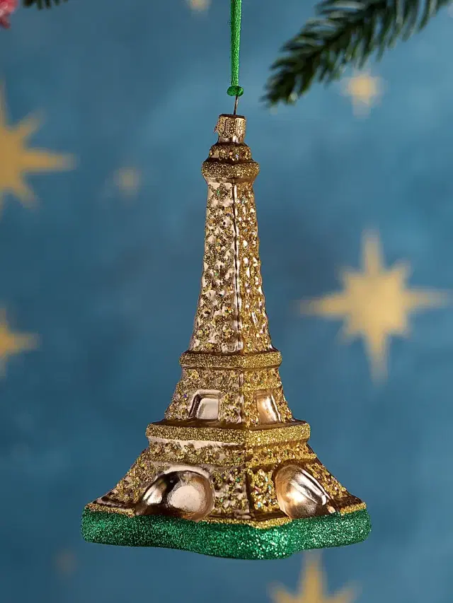 Exclusively Ours Eiffel Tower Glass Ornament