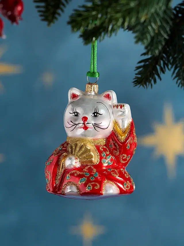 Exclusively Ours Lady Manekineko Glass Ornament
