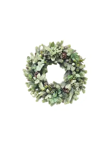 Winward Home Artificial Dusty Miller/Pine Needle Wreath | Thumbnail 1
