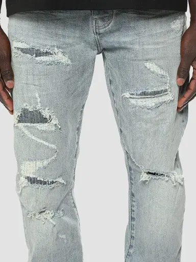 Purple Brand Men's Layered Distressed Jeans | Thumbnail 3 Purple Brand Men's Layered Distressed Jeans | Thumbnail 3