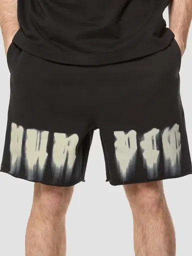 Purple Brand Men's Cotton Fleece Logo Shorts | Thumbnail 4
