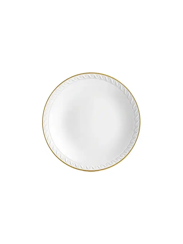 L'Objet Neptune Porcelain & 24K Gold Bread & Butter Plate - White Gold