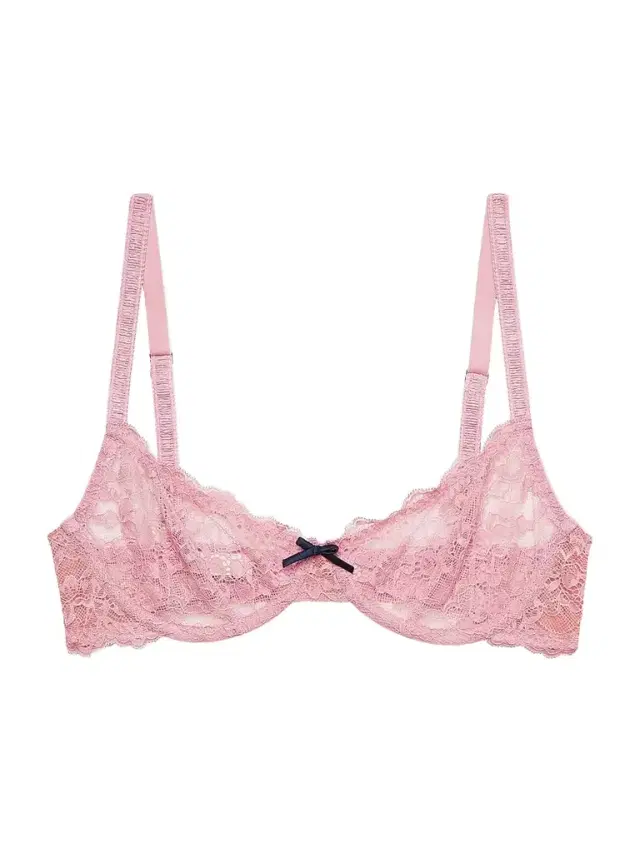 Fleur du Mal Women's Bianca Lace Underwire Balconette Bra - Pink Lady