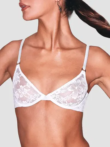 Fleur du Mal Women's Le Stretch Multi-Fit Lace Demi Bra - | Thumbnail 3