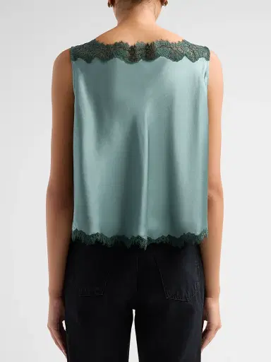 DÔEN Women's Valerina Silk Lace Top | Thumbnail 3
