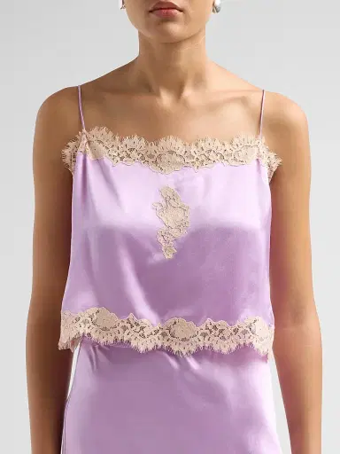 DÔEN Women's Avelaine Lace-Trim Silk Top | Thumbnail 5 DÔEN Women's Avelaine Lace-Trim Silk Top | Thumbnail 5