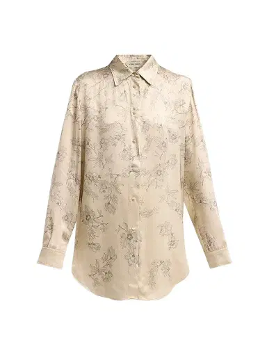 Alberta Ferretti Women's Floral Satin Blouse | Thumbnail 1 Alberta Ferretti Women's Floral Satin Blouse | Thumbnail 1