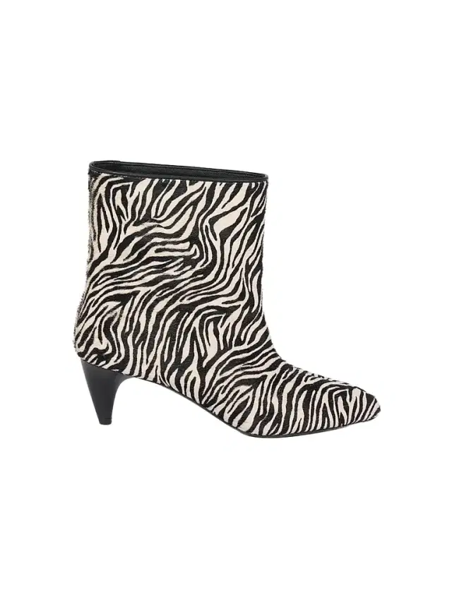 Isabel Marant Women's Jiry 55MM Zebra-Print Leather Boots - Zebra