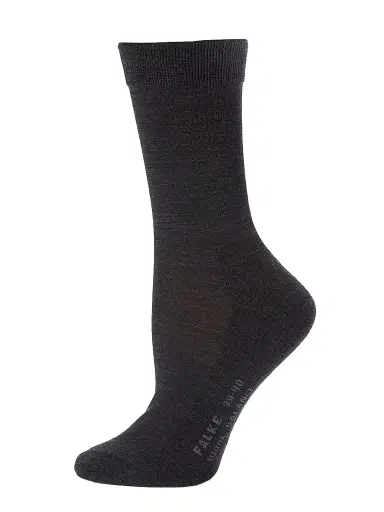 FALKE Women's Wool Balance Socks - Anthracite - Size 9.5 | Thumbnail 1
