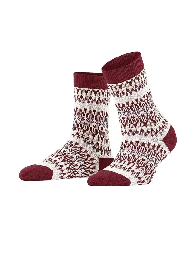 FALKE Women's Christmas Eve Fair Isle-Inspired Crew Socks
