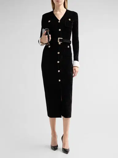 Self-Portrait Women's Chenille Knit Midi Dress | Thumbnail 2