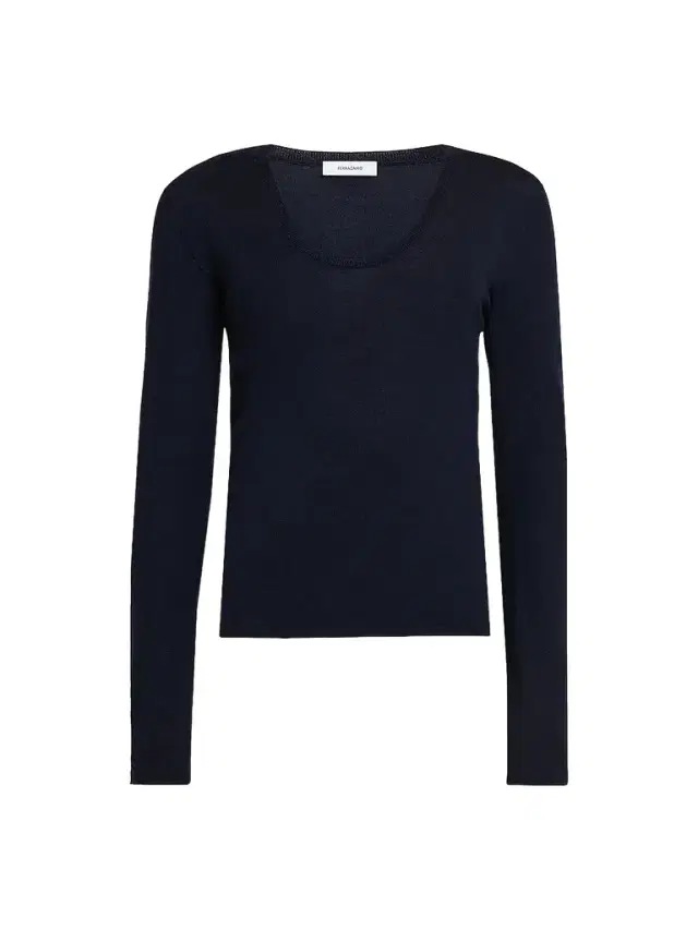 Ferragamo Women's Extra-Fine Wool Seamless Scoopneck Sweater - Navy