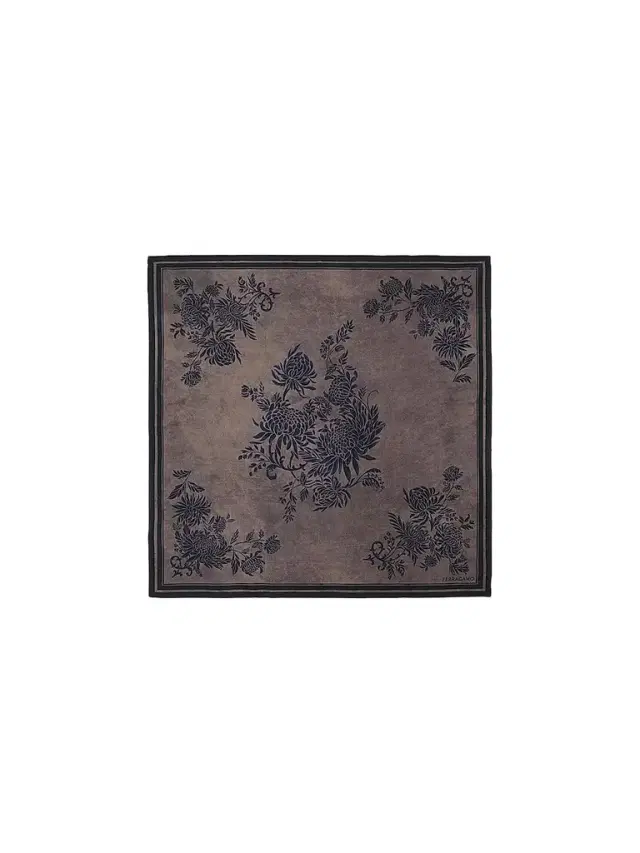 Ferragamo Women's Floral Silk Scarf - New Navy