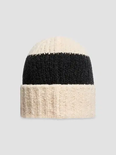 Moncler Men's Hat in Wool Blend - Black Beige | Thumbnail 2