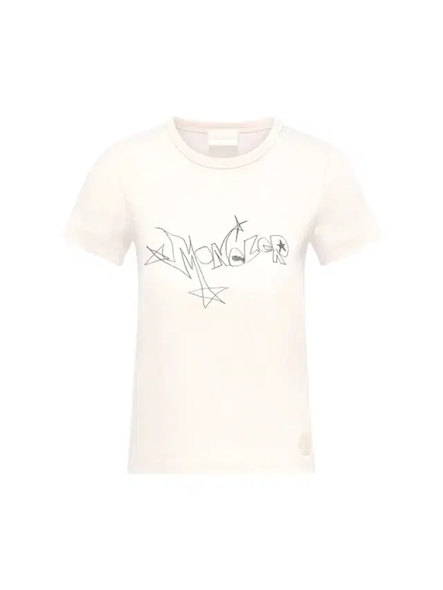 Moncler Women's Crew Neck T-Shirt in Cotton - White