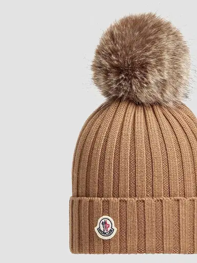 Moncler Women's Beanie Hat in Wool | Thumbnail 3 Moncler Women's Beanie Hat in Wool | Thumbnail 3