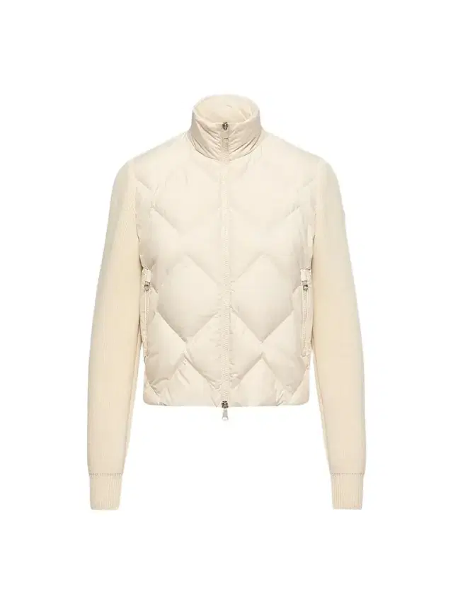 Moncler Women's Down-Filled Cardigan in Wool and Cashmere - White