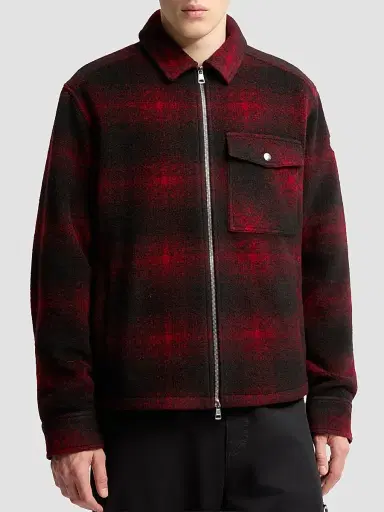 Moncler Men's Overshirt in Jersey - Black Red | Thumbnail 2 Moncler Men's Overshirt in Jersey - Black Red | Thumbnail 2