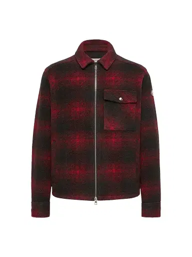 Moncler Men's Overshirt in Jersey - Black Red | Thumbnail 1 Moncler Men's Overshirt in Jersey - Black Red | Thumbnail 1