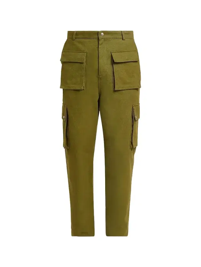 Rhude Men's Cotton Cargo Pants - Olive Green