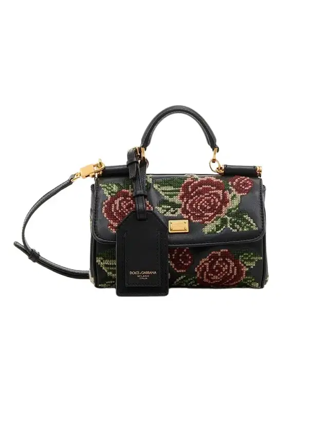 Dolce & Gabbana Women's Sicily Floral Embroidered Top Handle Bag