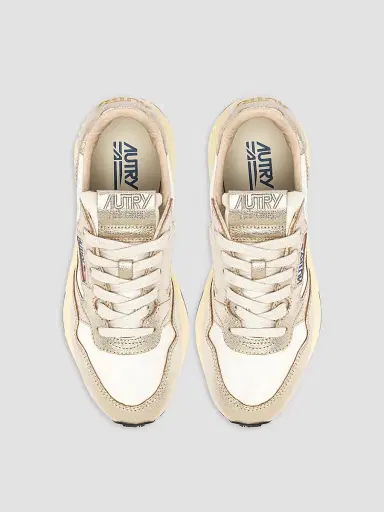 Autry Women's Reelwind Logo Leather Sneakers | Thumbnail 4 Autry Women's Reelwind Logo Leather Sneakers | Thumbnail 4